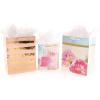 Hallmark Morgan Harper Nichols Gift Bag Bundle (2 Bags: 1 Medium 9″, 1 Large 13″) Pink, Peach, Green, Teal Floral for Birthdays, Mother’s Day, Graduations(Pink)