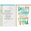 Hallmark Pack of 2 Greeting Cards (Mahogany Encouragement, Congratulations, Graduation)