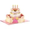 Pop Up  Pink and Gold Birthday Cake