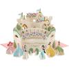Hallmark Paper Wonder Disney Princess Pop Up Birthday Card for Kids (Ariel, Cinderella, Mulan, Jasmine, Belle, Tiana)(Castle Scene with Paper Princess Figures)