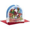 Santa Claus Sleigh  Snow Globe Card With Envelope