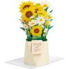 Hallmark Paper Wonder Pick-a-Title Customizable Pop-Up Card (Stars and Balloons) for Birthday, Congrats, Graduation(Sunflower Bouquet)