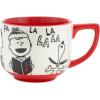 Hallmark Peanuts Black and Red Ceramic Mug, 25 oz (Christmas Carols) Gift for Fans, Collectors