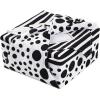 Hallmark Reusable Fabric Gift Wrap (1 Sheet: 26″ x 26″, Black and White Dots and Stripes) for Birthdays, Mother’s Day, Weddings, Engagements, Graduations and More(Natural White with Black Polka Dots and Stripes)