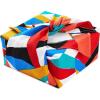 Hallmark Reusable Fabric Gift Wrap (1 Sheet: 26″ x 26″, Black and White Dots and Stripes) for Birthdays, Mother’s Day, Weddings, Engagements, Graduations and More(Bold Abstract  Red  Yellow  Black  Teal  Orange)