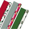 Retro Ornaments  Stripes  Polka Dots  Snowmen  Solid Red and Green