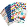 Hallmark Reversible Flat Wrapping Paper Sheets (12 Folded Sheets with Sticker Seals) Rainbow Happy, Exclamation Points, Polka Dots, Confetti for Birthdays, Graduations, Celebrations(Navy  Red  Rainbow)