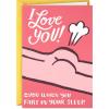 Hallmark Shoebox Funny Anniversary Card (Muffin and Coffee Puns) for Love, Friendship, Valentine’s Day, Galentine’s Day(Fart in Your Sleep)