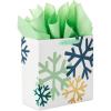 Navy  Gold  Mint Snowflakes