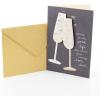 Hallmark Signature Anniversary Card for Husband, Wife, Boyfriend, Girlfriend (Flowers)(Toasting Glasses)