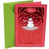 Hallmark Signature Christmas Card for Family (So Glad We’re Family)(Snowman with Red Background)