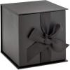 Hallmark Small Gift Box with Bow and Shredded Paper Fill (Black 4 inch Gift Box) for Weddings, Graduations, Birthdays, Father’s Day, Groomsmen Gifts, All Occasion(Black)