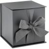 Hallmark Small Gift Box with Bow and Shredded Paper Fill (Black 4 inch Gift Box) for Weddings, Graduations, Birthdays, Father’s Day, Groomsmen Gifts, All Occasion(Slate Gray)