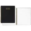 Hallmark Spiral Notebook (Black and Gold Ruled Journal)