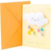 Hallmark Star Wars Baby Shower Card for New Parents (Baby Yoda, Force is Strong) Welcome New Baby, Congratulations, Gender Reveal, May the 4th(Showered with Happy)
