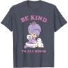 Rainbow Brite Be Kind To All Kinds Shy Violet & Bunny T-Shirt(Heather Blue)