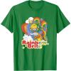 Rainbow Brite Wisp Sliding Down Rainbows Portrait T-Shirt(Kelly Green)