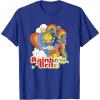 Rainbow Brite Wisp Sliding Down Rainbows Portrait T-Shirt(Royal Blue)