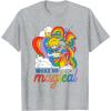 Rainbow Brite Woke Up Magical Vintage Rainbow Slide T-Shirt(Heather Grey)
