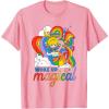 Rainbow Brite Woke Up Magical Vintage Rainbow Slide T-Shirt(Pink)
