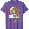 Rainbow Brite Woke Up Magical Vintage Rainbow Slide T-Shirt(Purple Heather)