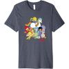 Rainbow Brite & Friends Vintage Color Kids And Sprites Group Premium T-Shirt(Heather Blue)