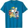Rainbow Brite & Friends Vintage Color Kids And Sprites Group T-Shirt(Sapphire Blue)