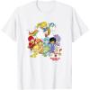 Rainbow Brite & Friends Vintage Color Kids And Sprites Group T-Shirt(White)