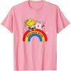 Rainbow Brite & Sprite Vintage Rainbow And Stars Portrait T-Shirt(Pink)