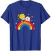 Rainbow Brite & Sprite Vintage Rainbow And Stars Portrait T-Shirt(Royal Blue)