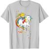 Rainbow Brite & Starlite Best Friends Vintage Sparkle Duo T-Shirt(Silver Grey)
