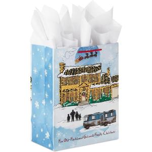 Hallmark 13″ Large National Lampoon’s Christmas Vacation Gift Bag with Tissue Paper (“Fun Old-Fashioned Griswold Family Christmas”) for Kids, Dads, Grandparents, Friends(National Lampoon Christmas Vacation)