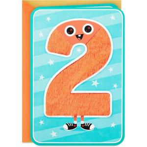 Hallmark 6th Birthday Card for Kids with Detachable Pop It! Toy(2 Year Old)