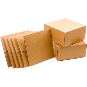 Hallmark 8″ Gift Boxes for Christmas, Holidays, Birthdays, Weddings, Crafts, Fathers Day, Care Packages and More, 5 Box Set(Kraft)