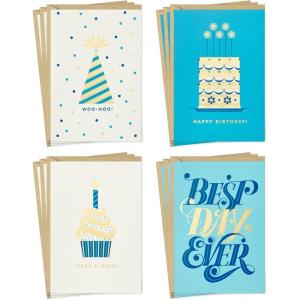 Hallmark Birthday Cards Assortment, Vintage Happy Birthday (12 Cards with Envelopes)(Vintage Happy Birthday)