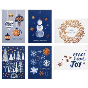 Hallmark Boxed Christmas Cards Assortment, Peace Hope Joy (48 Cards with Envelopes) (1XPX5176)(Peace Hope Joy)