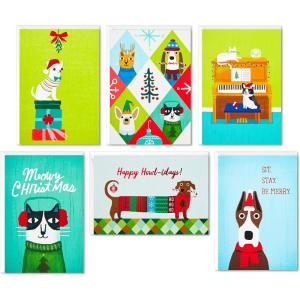 Hallmark Boxed Christmas Cards Assortment, Vintage Red Truck (4 Designs, 12 Cards and Envelopes)(Pet Holiday Card Assortment)