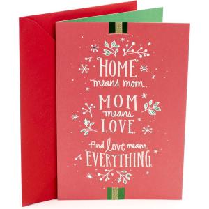 Hallmark Christmas Card for Mom (Merry and Bright)(Home Means Mom)