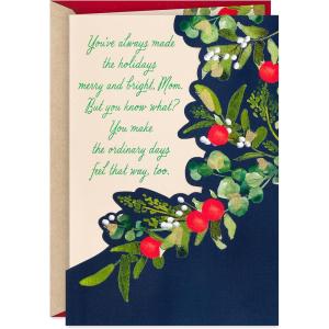 Hallmark Christmas Card for Mom (Merry and Bright)(Merry and Bright)