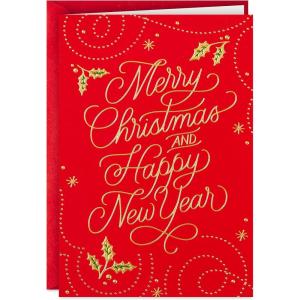 Hallmark Christmas Cards (Red Merry Christmas, 16 Cards and 17 Envelopes)(Red Merry Christmas Cards)