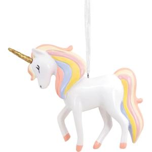 Hallmark Crayola Unicorn Resin Christmas Ornament(Unicorn with Striped Mane)