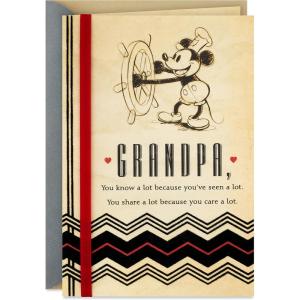 Hallmark Disney Birthday Card for Grandpa (Vintage Mickey Mouse)