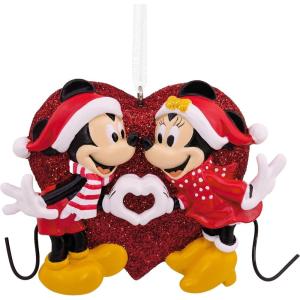 Hallmark Disney Mickey Mouse Icon with Santa Hat Christmas Ornament with Light(Mickey & Minnie Love)