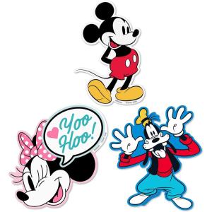 Hallmark Disney Pack of 3 Stickers for Water Bottles, Planners, Notebooks, Wall (Mickey, Minnie, and Goofy Decals for Kids, Teens, Adults)