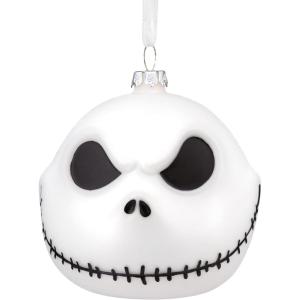 Hallmark Disney Tim Burton’s The Nightmare Before Christmas Jack Skellington Christmas Ornament, Blown Glass(Jack Skellington Glass)