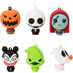 Hallmark Disney Tim Burton’s The Nightmare Before Christmas Scenes Mini Christmas Ornaments, Shatterproof, Set of 4(Mini Set of 6)
