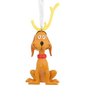Hallmark Dr. Seuss’s How The Grinch Stole Christmas! Grinch in Santa Hat Christmas Ornament(Max the Dog)