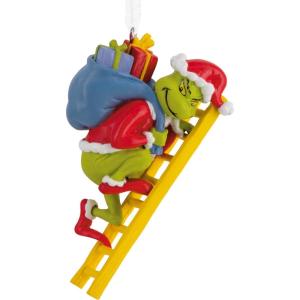 Hallmark Dr. Seuss’s How The Grinch Stole Christmas! Grinch on Ladder Christmas Ornament, Christmas Movie Gifts