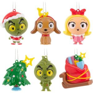 Hallmark Dr. Seuss’s How The Grinch Stole Christmas! Series 1 Mystery Christmas Ornaments, Shatterproof, Set of 2, Gifts for Dr. Seuss Fans