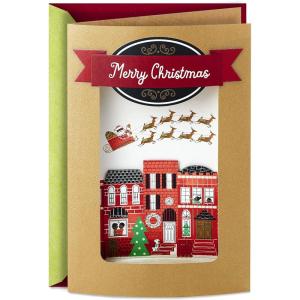 Hallmark Elegant Christmas Card (Peace & Hope)(Displayable Night Before Christmas)